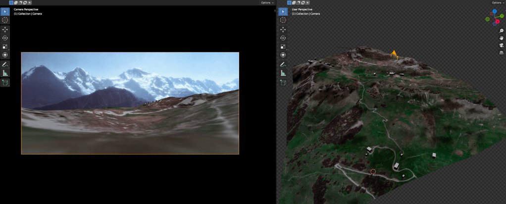Schynegge Platte Blender 3D Viewport